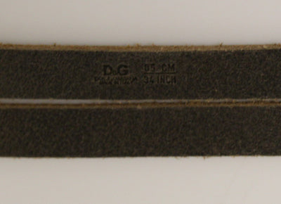 Brown Leather Logo Belt