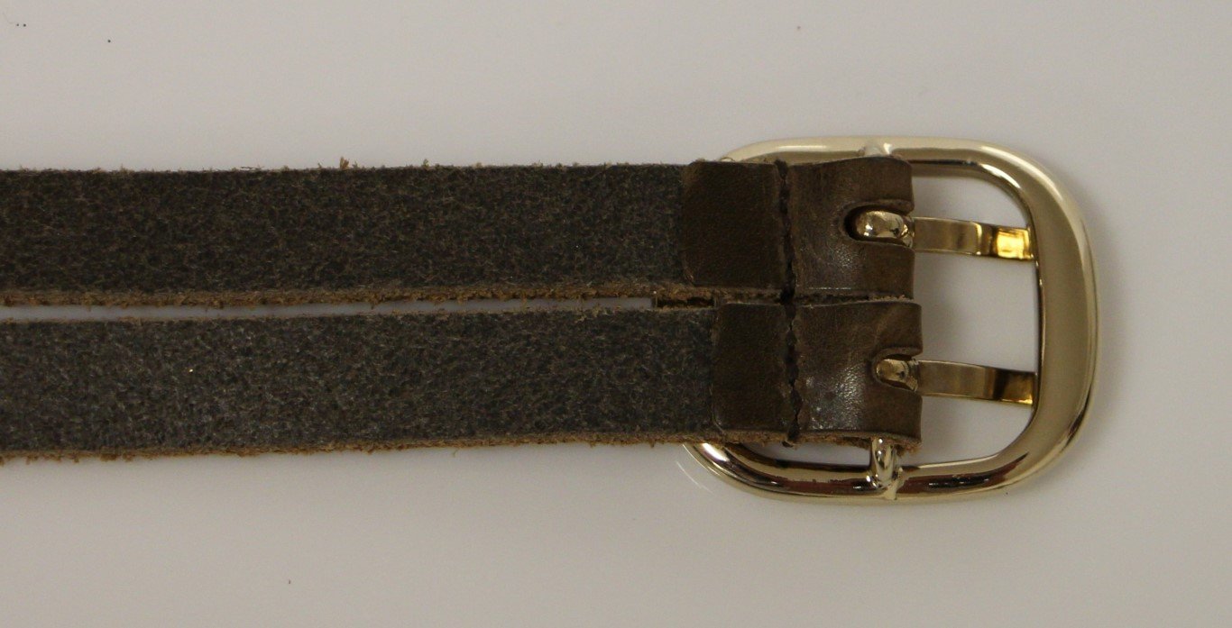 Brown Leather Logo Belt