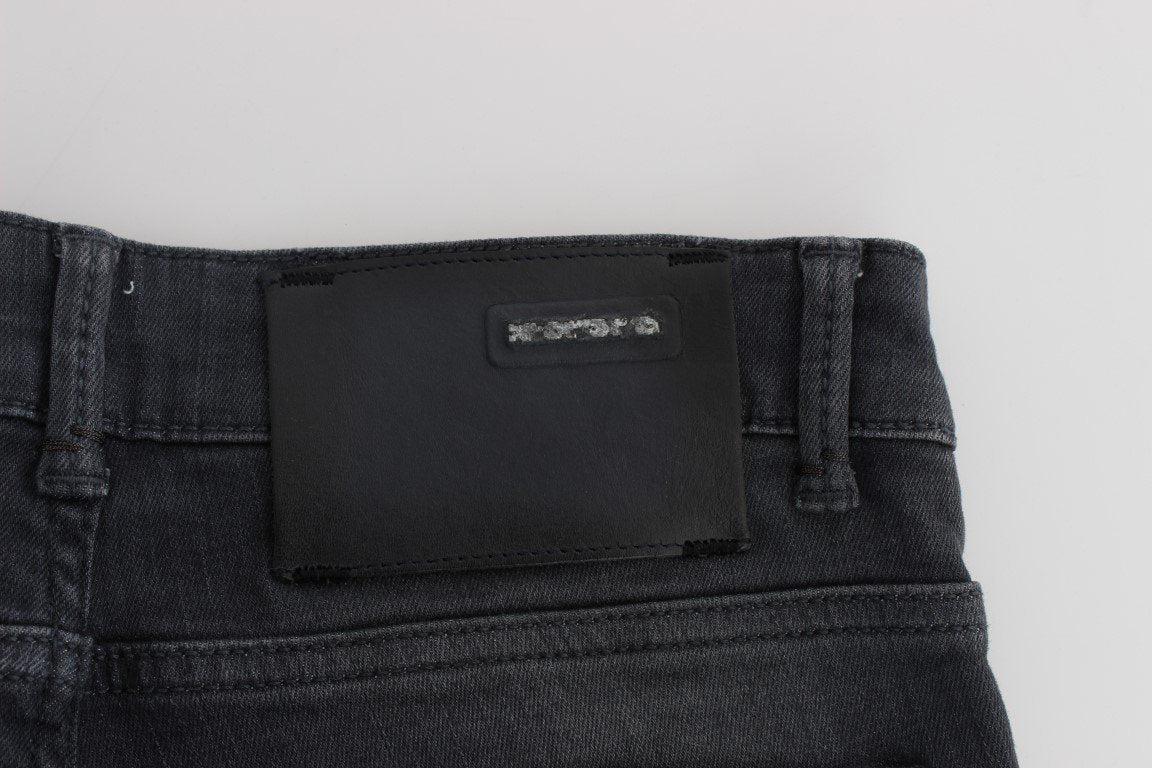 Blue Cotton Stretch Slim Fit Jeans