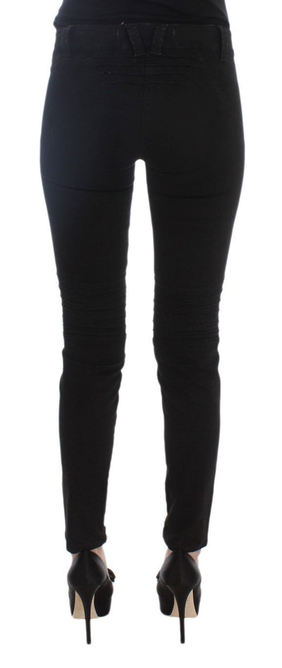 Black Cotton Slim Fit Stretch Jeans