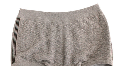 Gray Cotten Logo Casual Short Shorts
