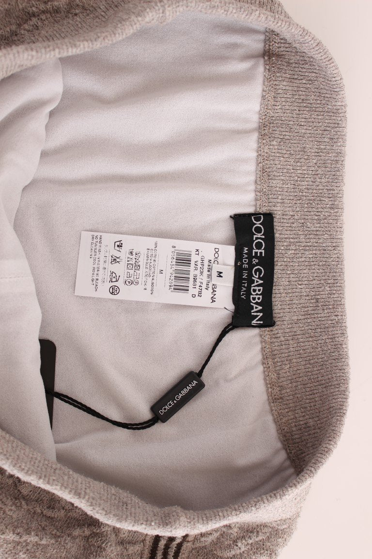 Gray Cotten Logo Casual Short Shorts