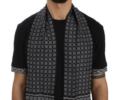Black Cotton Baroque Silk Scarf T-shirt