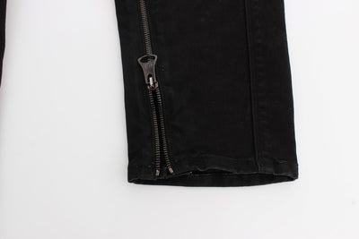 Black Cotton Slim Fit Stretch Jeans