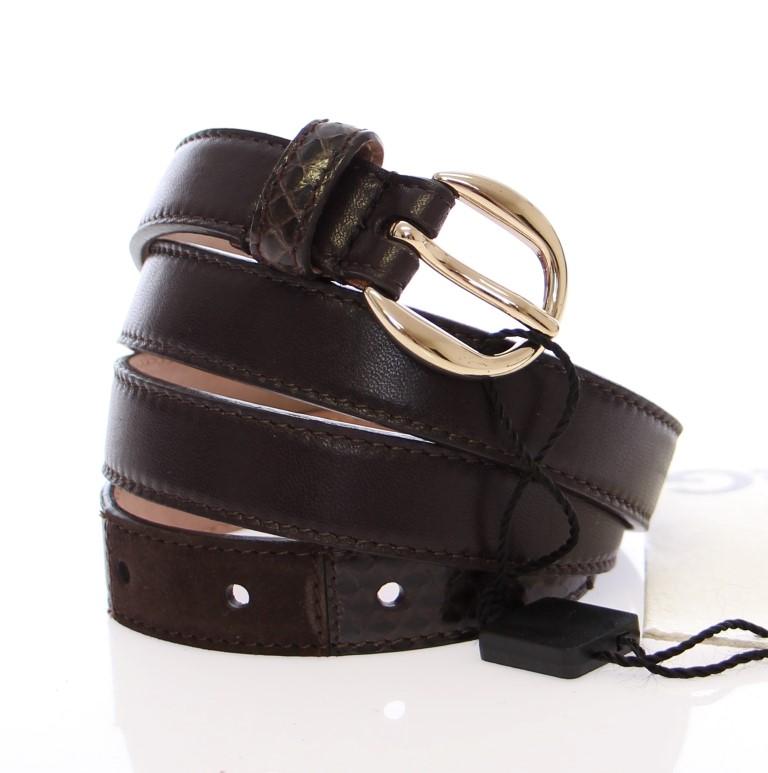 Black Leather Logo Belt