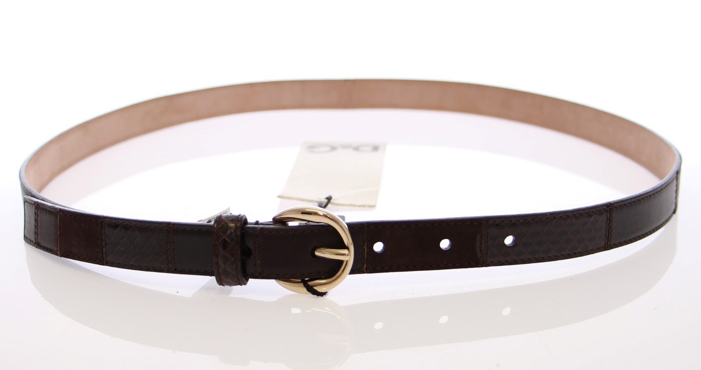 Black Leather Logo Belt