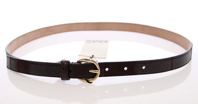 Black Leather Logo Belt