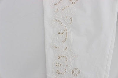 White Floral Cutout Dress Sicily Pants