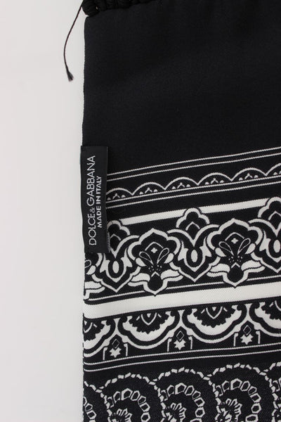 Black Cotton Baroque Silk Scarf T-shirt