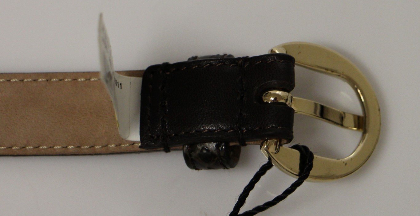 Black Leather Logo Belt