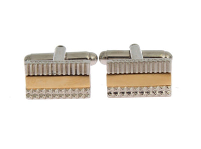 Gold Silver Brass Cufflinks