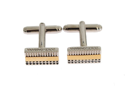 Gold Silver Brass Cufflinks