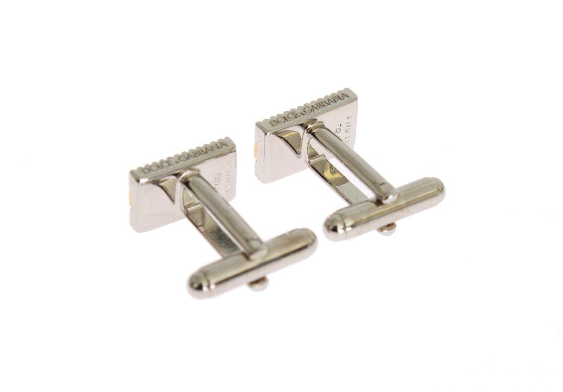 Gold Silver Brass Cufflinks