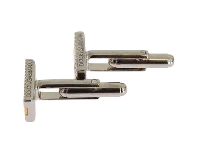 Gold Silver Brass Cufflinks