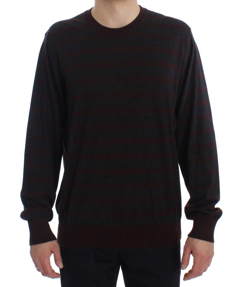 Bordeaux Gray Cashmere Pullover Sweater