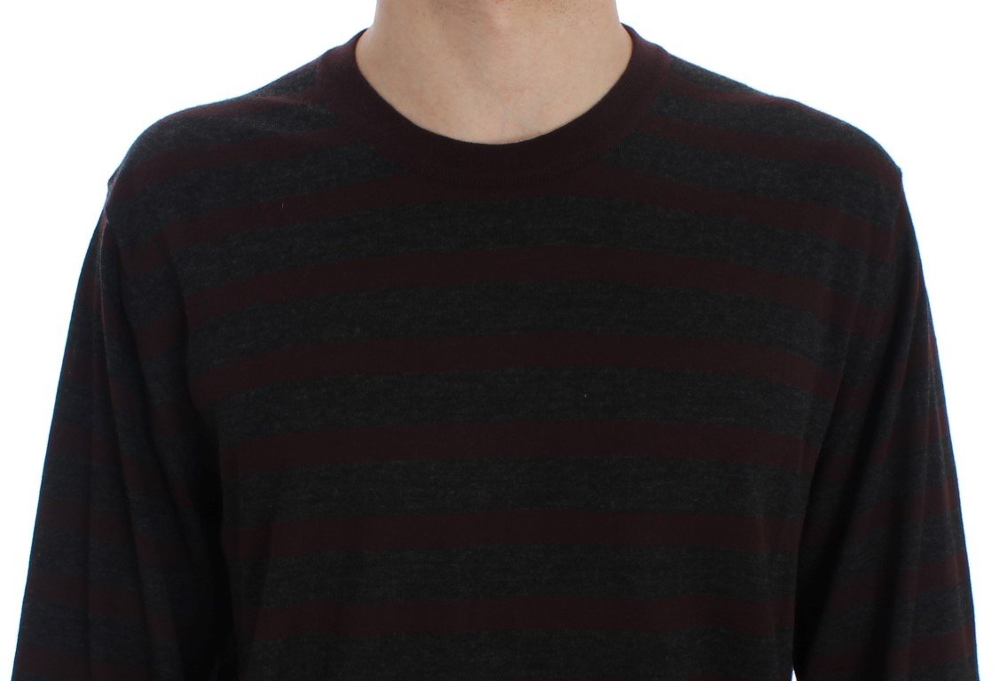 Bordeaux Gray Cashmere Pullover Sweater