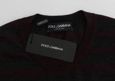Bordeaux Gray Cashmere Pullover Sweater