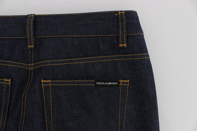 Blue Denim Cotton Stretch CAPRI Jeans