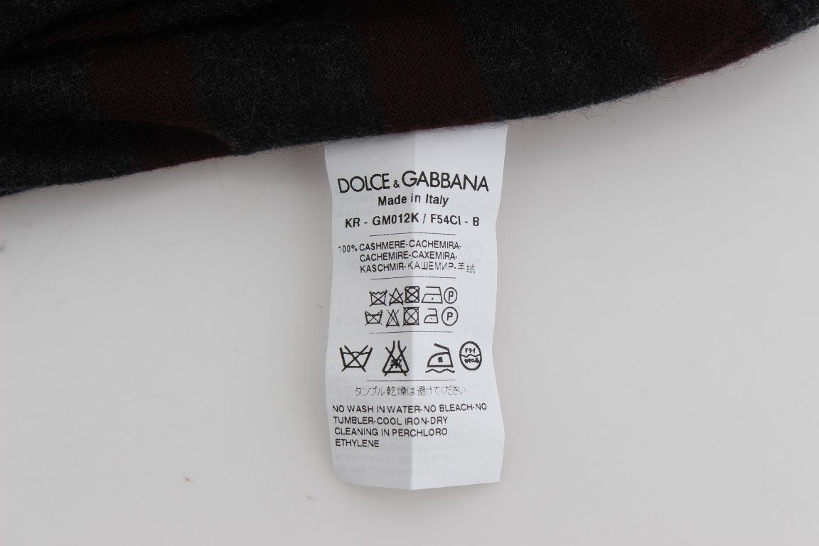Bordeaux Gray Cashmere Pullover Sweater