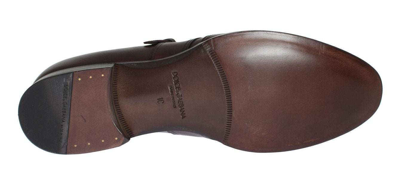 Bordeaux Leather Wingtip Loafers
