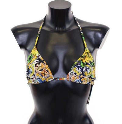 Multicolor Mosaic Bikini Top Bra Swimwear