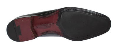 Black Leather Loafers Shoes