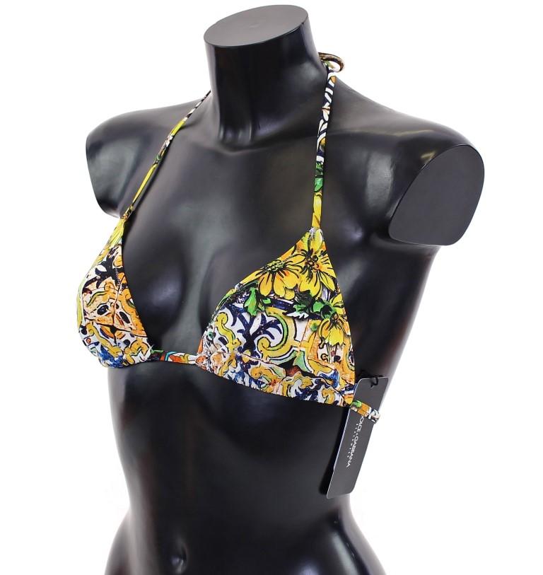 Multicolor Mosaic Bikini Top Bra Swimwear