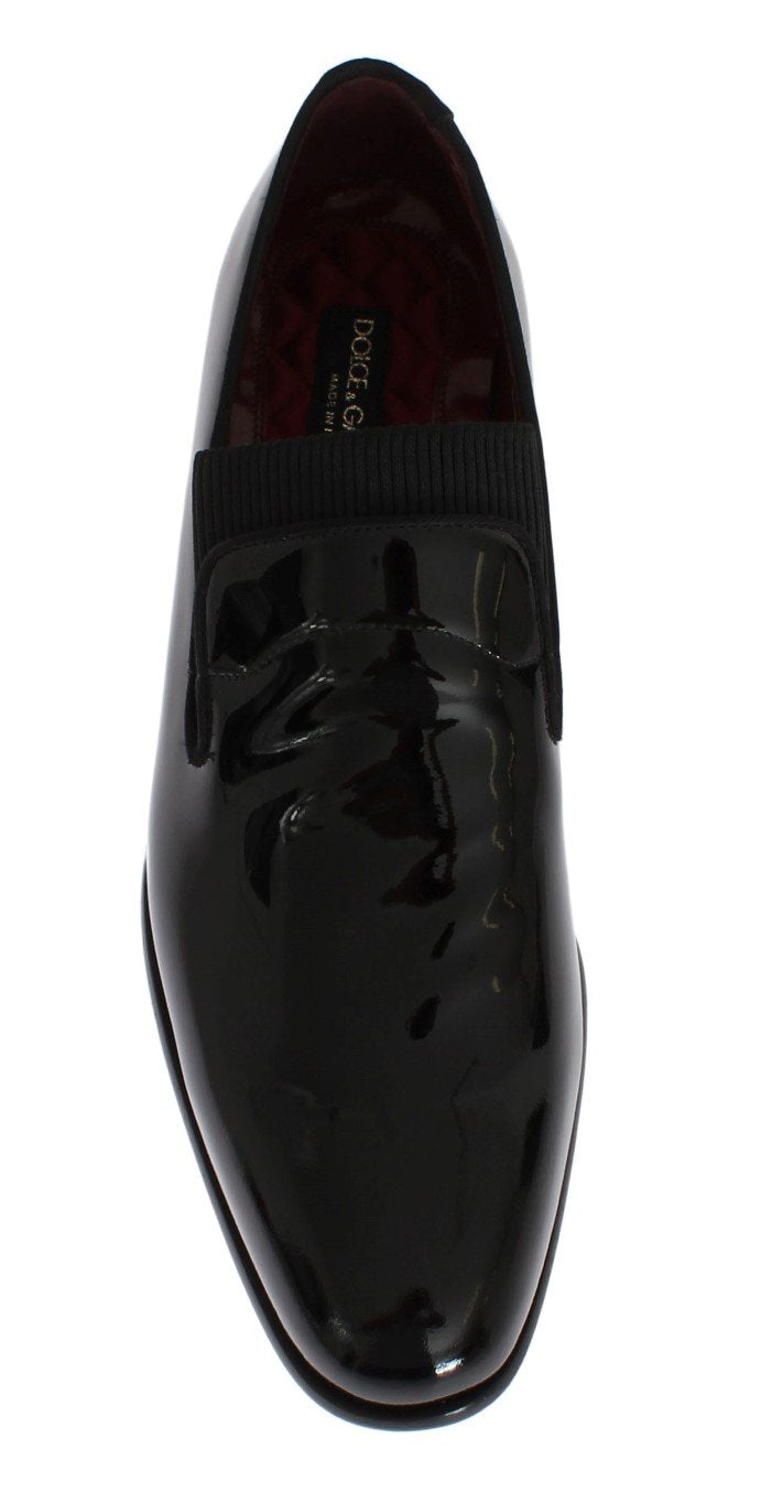 Black Leather Loafers Shoes
