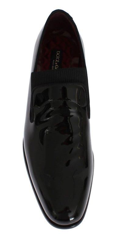 Black Leather Loafers Shoes