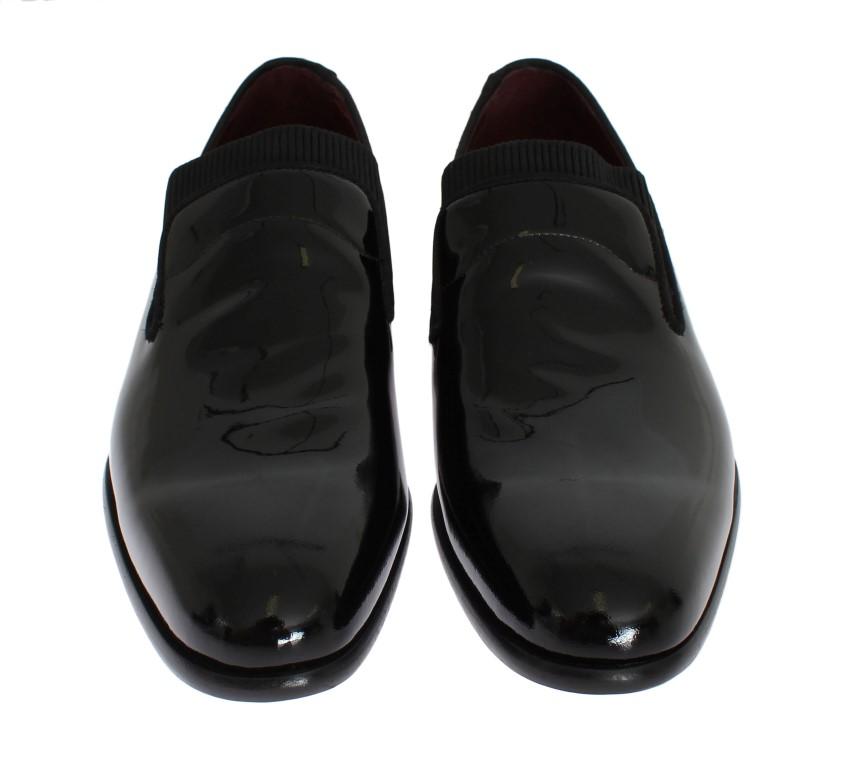 Black Leather Loafers Shoes