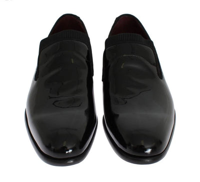 Black Leather Loafers Shoes