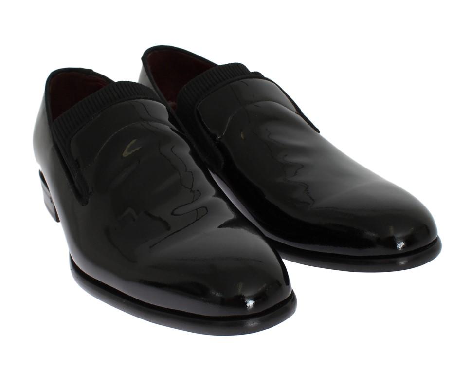 Black Leather Loafers Shoes