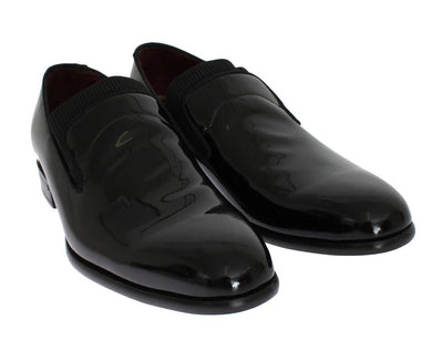 Black Leather Loafers Shoes