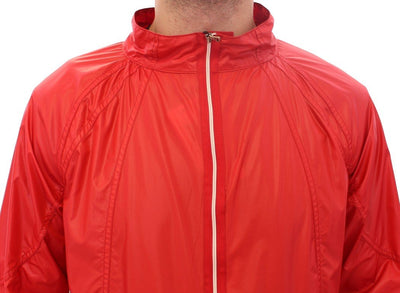 Red Sport Gym Windbreaker Jacket
