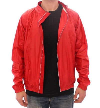 Red Sport Gym Windbreaker Jacket