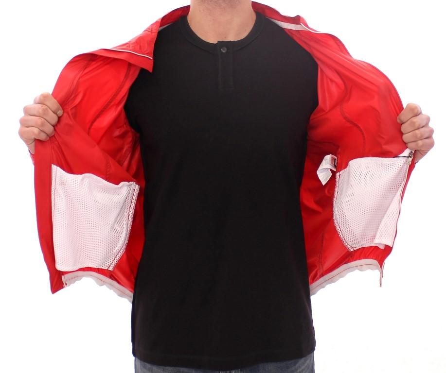 Red Sport Gym Windbreaker Jacket