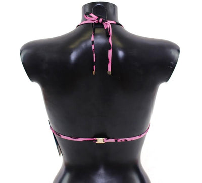 Pink Leopard Bikini Top Bra Swimwear