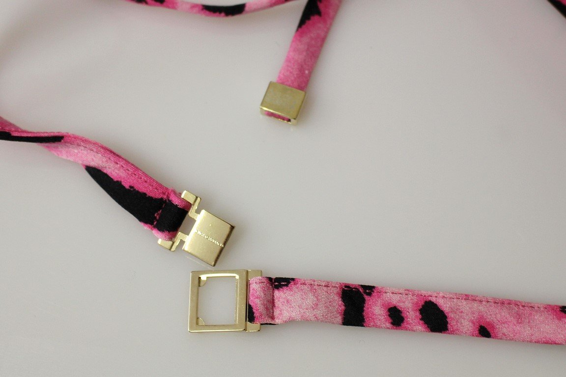 Pink Leopard Bikini Top Bra Swimwear