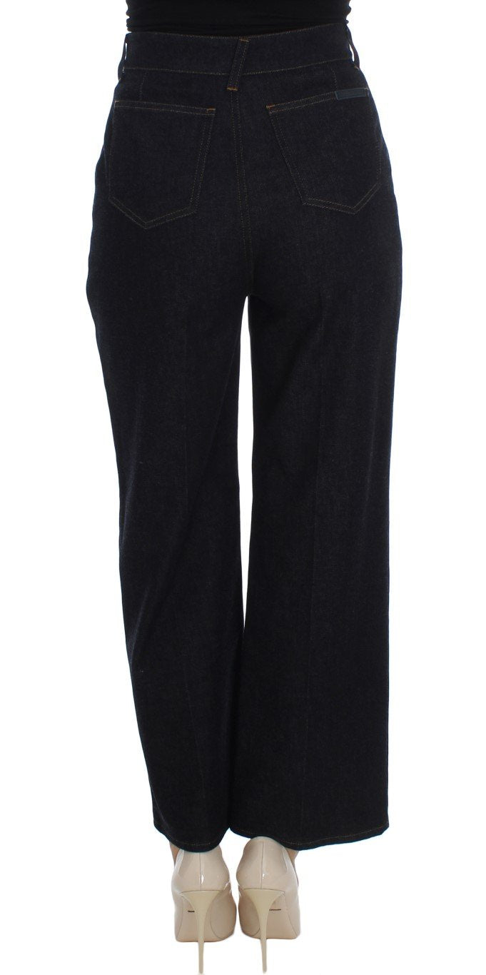 Blue Stretch Flare High Waist Jeans