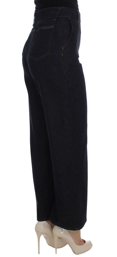 Blue Stretch Flare High Waist Jeans