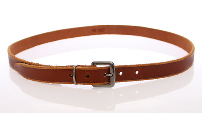 Brown Leather Logo Belt