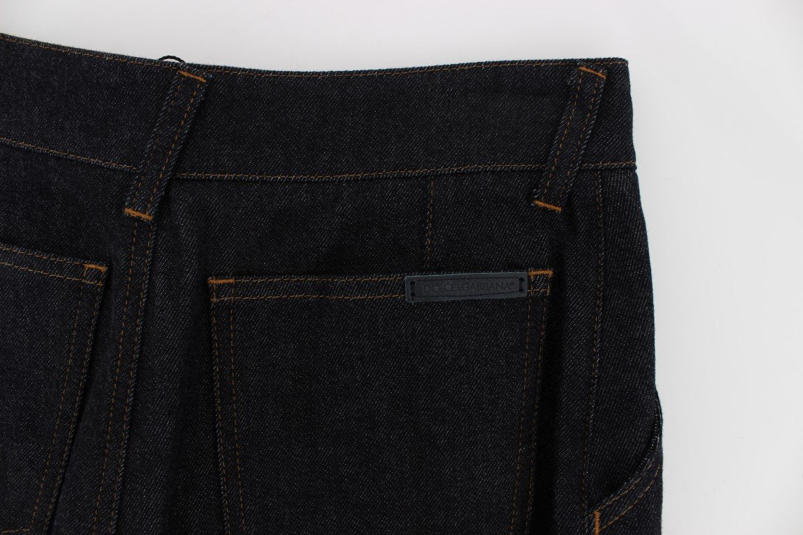Blue Stretch Flare High Waist Jeans