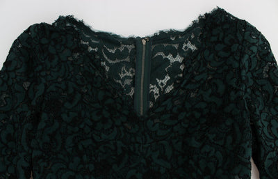 Green Lace Sheath Long Gown Ball Dress