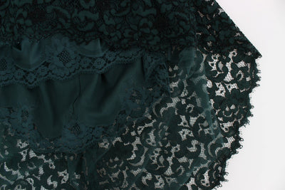 Green Lace Sheath Long Gown Ball Dress