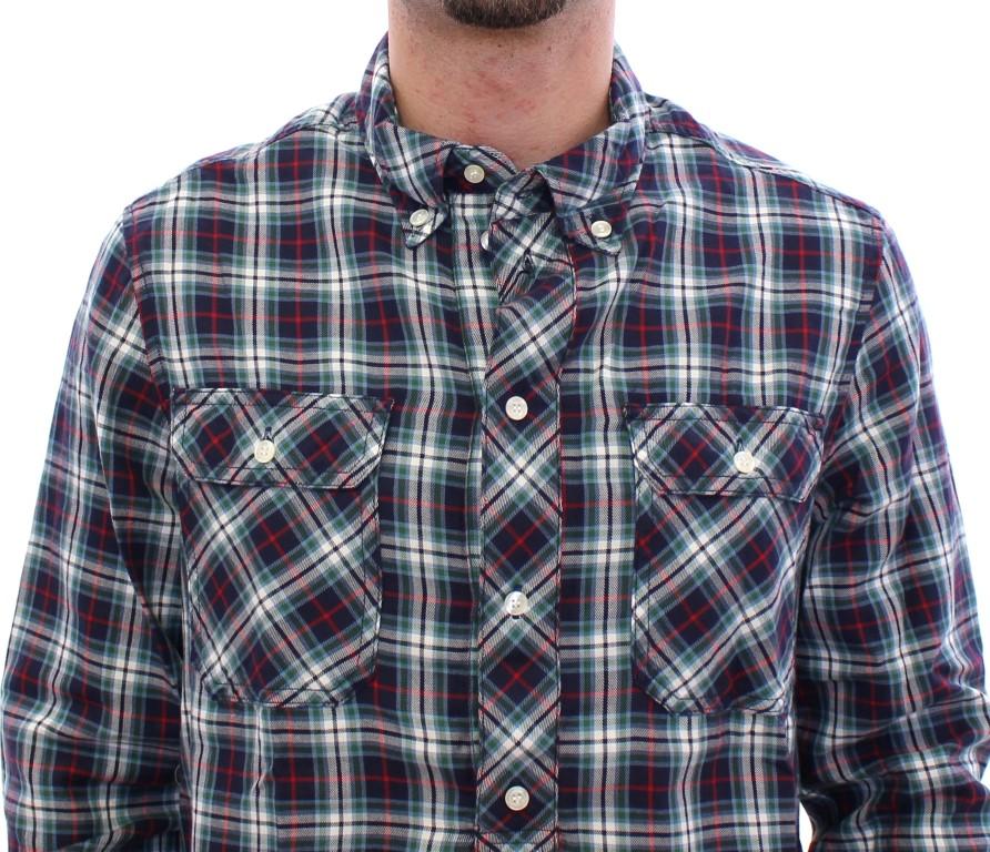 Multicolor Checkered Button Casual Shirt