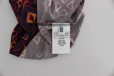 Multicolor Longsleeved Viscose Shift Dress