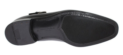 Black Leather Loafers Shoes