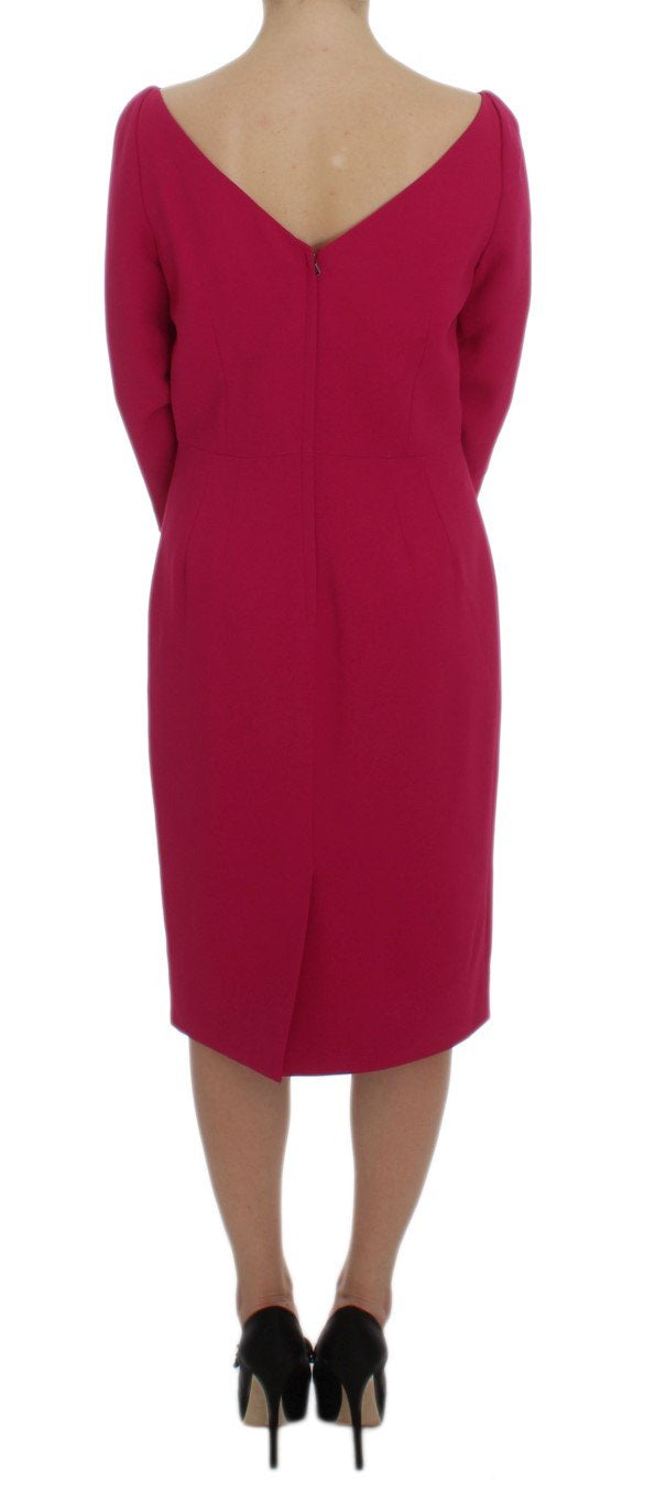 Pink Stretch PARIS Knee Length Gown Dress