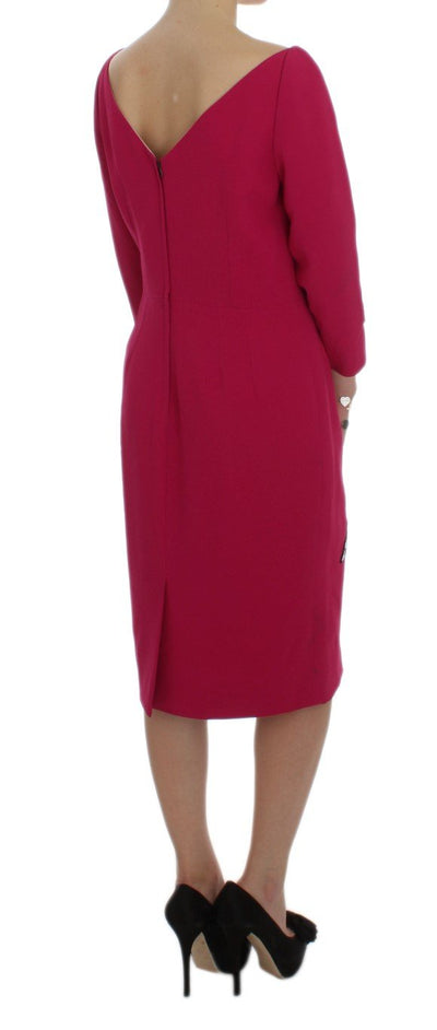 Pink Stretch PARIS Knee Length Gown Dress