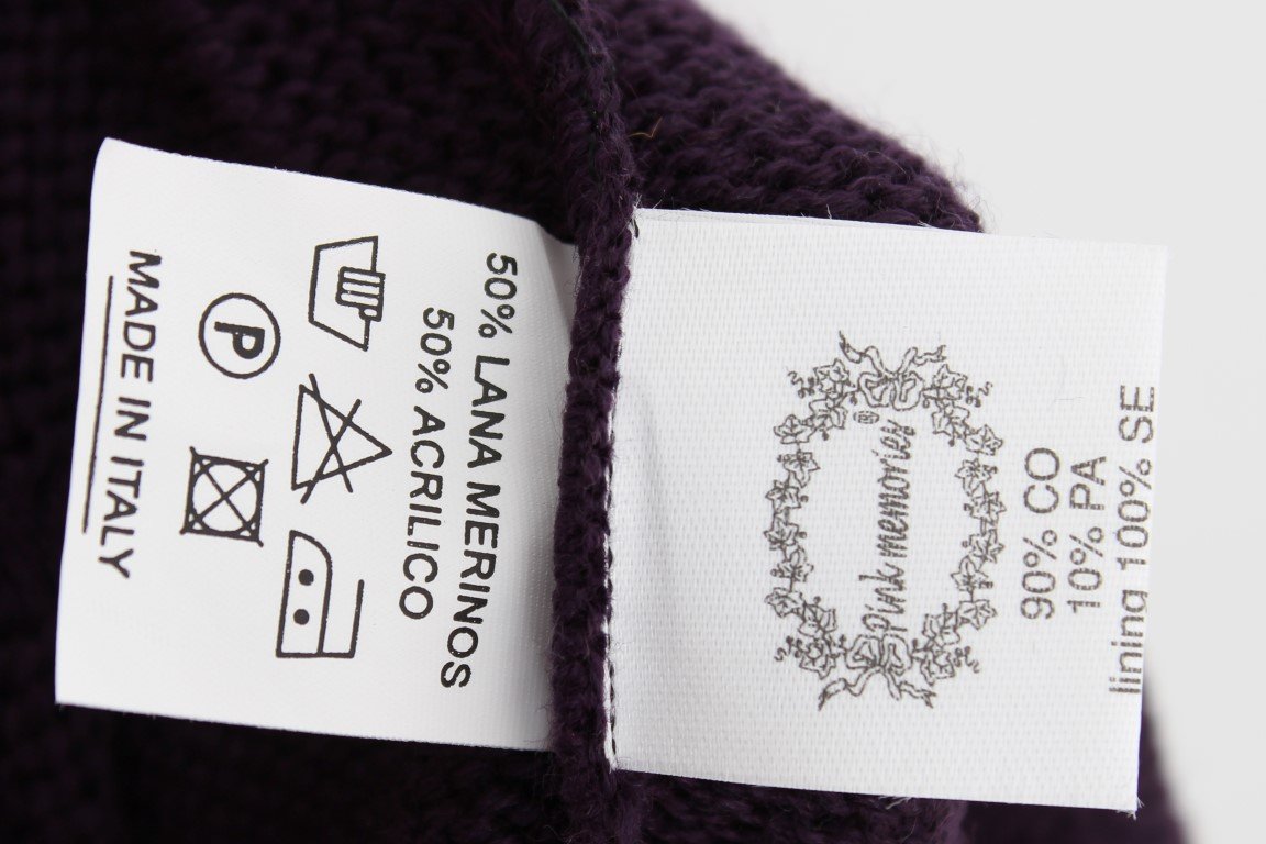 Purple Wool Knitted Sleeveless Sweater